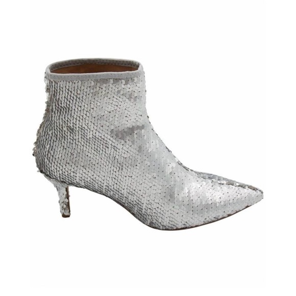 Charles David Silver Sequin ankle booties - Picture 4 of 15
